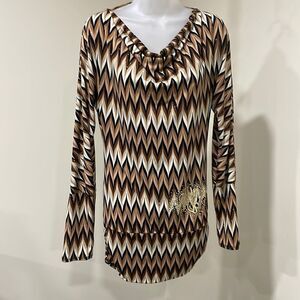 NWOT Apple Bottoms glitter striped blouse.  Size XL extra large 14/16